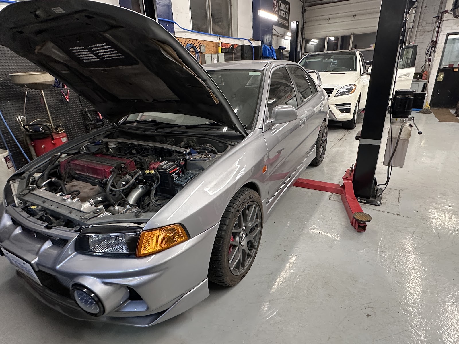 Vehicle in the shop for service